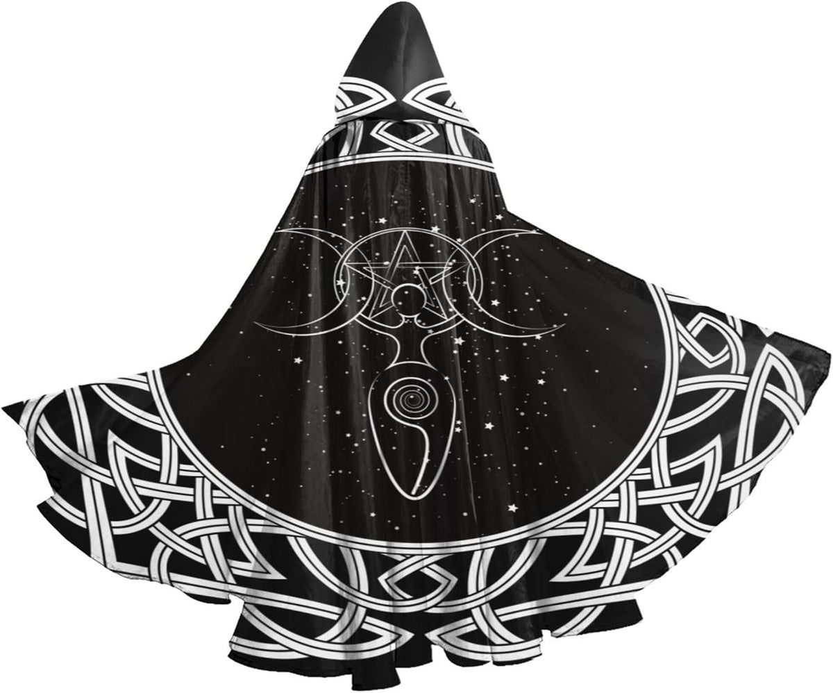 YETTA YANG Halloween Hooded Robe Cloak for Adult Men Women Christmas Hoodies Cape Cosplay Cosplay Costumes