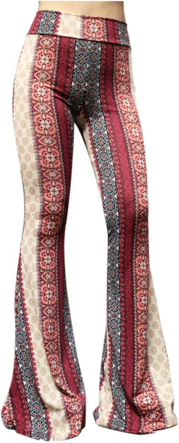 Women's High Waist Wide Leg Long Palazzo Bell Bottom