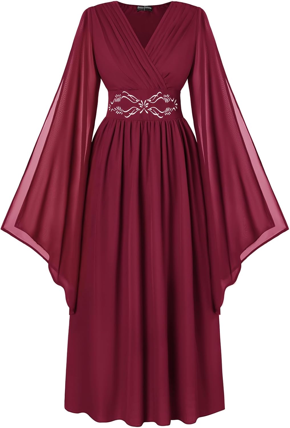 Scarlet Darkness Women's Renaissance Costume V Neck Medieval Fairy Dresses