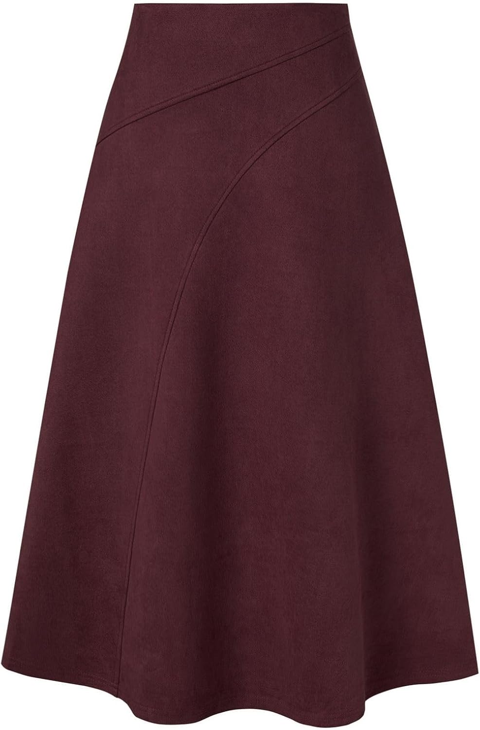 2026 Women's Suede Skirts, High Waist A-Line Skirt, Fall Winter Midi Skirt