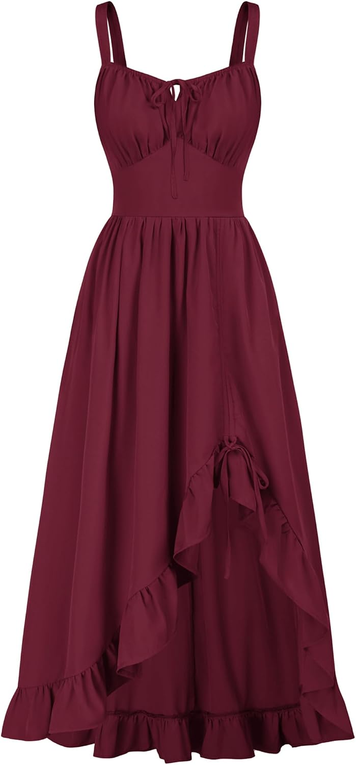 Scarlet Darkness Women Renaissance Corset Dress Flowy Gothic Sundress