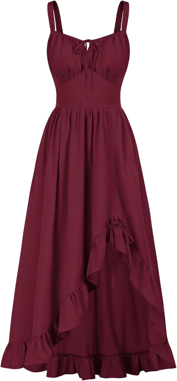 Scarlet Darkness Women Renaissance Corset Dress Flowy Gothic Sundress