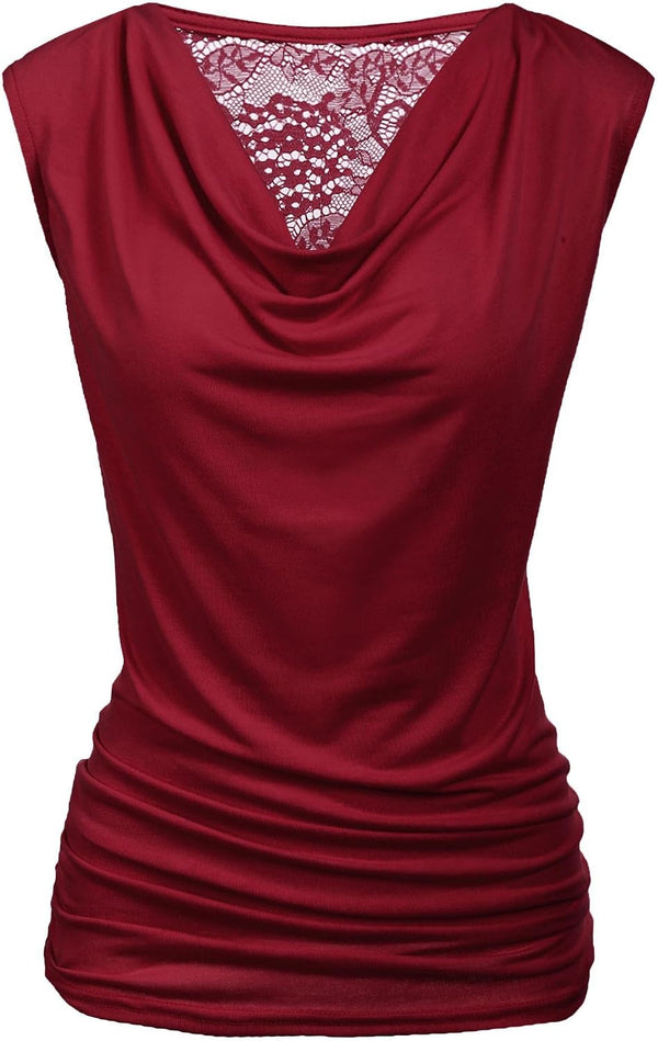 Zeagoo Tank Top for Women Trendy Going Out Tops Sleeveless Shirts Ruched Business Casual Basic Tunic Tops