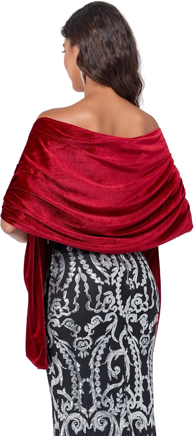 Velvet Shawl Wraps for Women Evening Bridesmaid Winter Shawl Cover