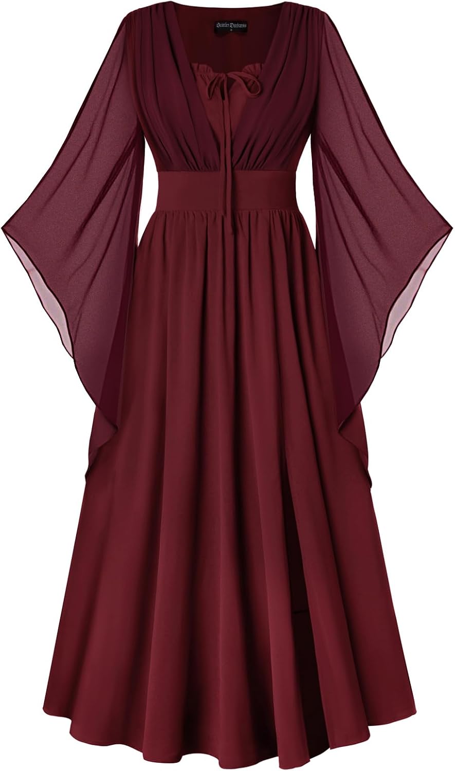 Scarlet Darkness Renaissance Costume Women Pirate Medieval Maxi Dress Main image