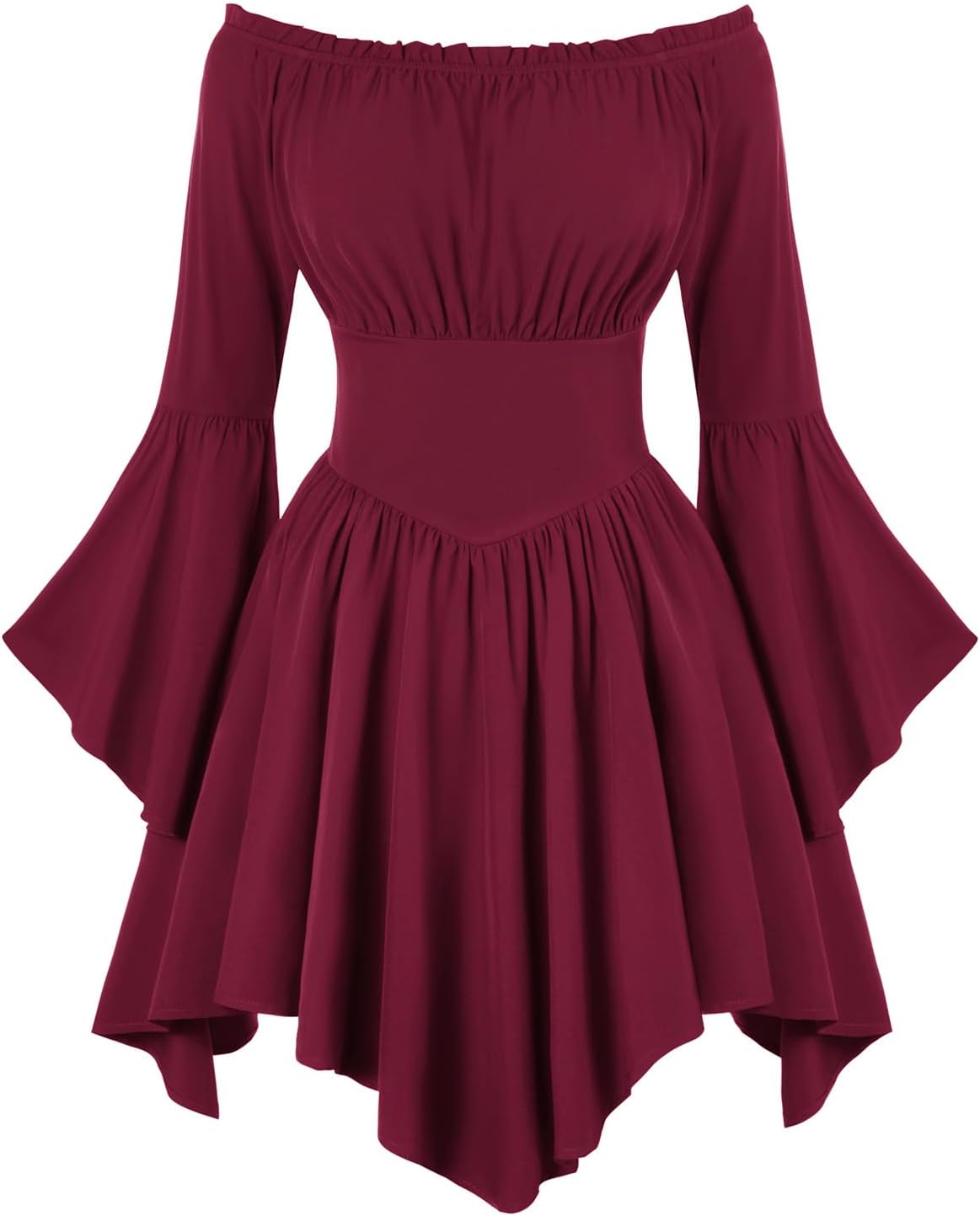 Scarlet Darkness Renaissance Costume Women Pirate Off Shoulder Corset Dress