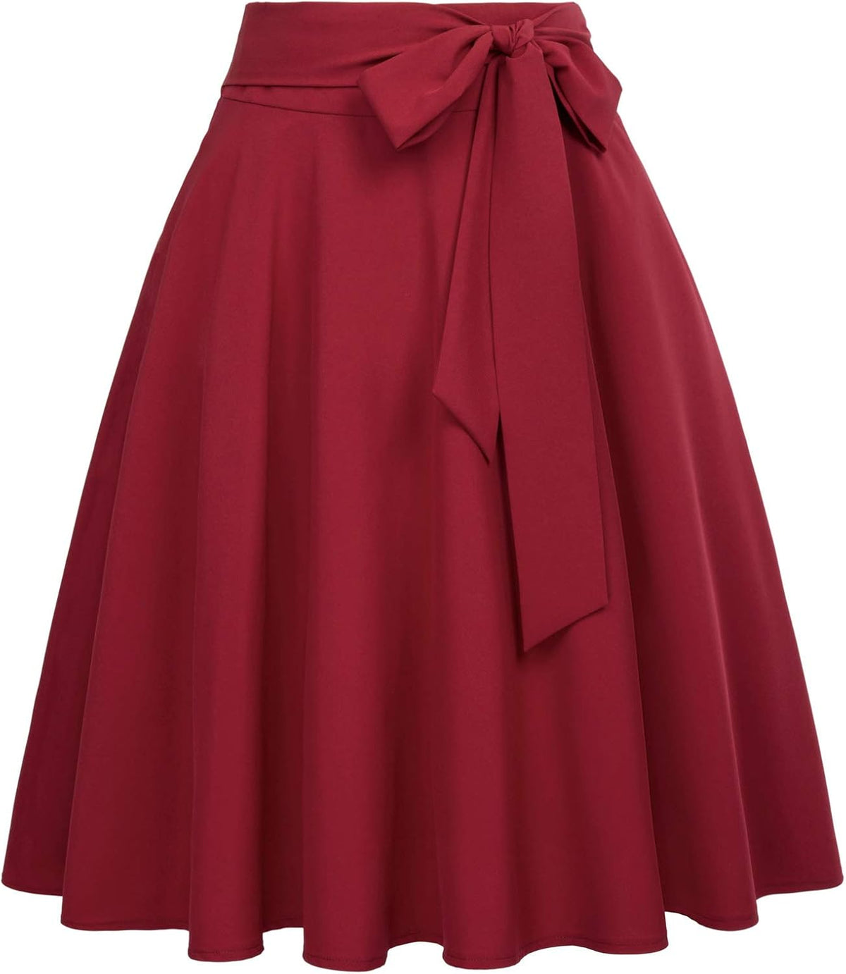 Belle Poque Women's High Waist A-Line Pockets Skirt Skater Flared Midi Skirt Vinage Skirt Main image