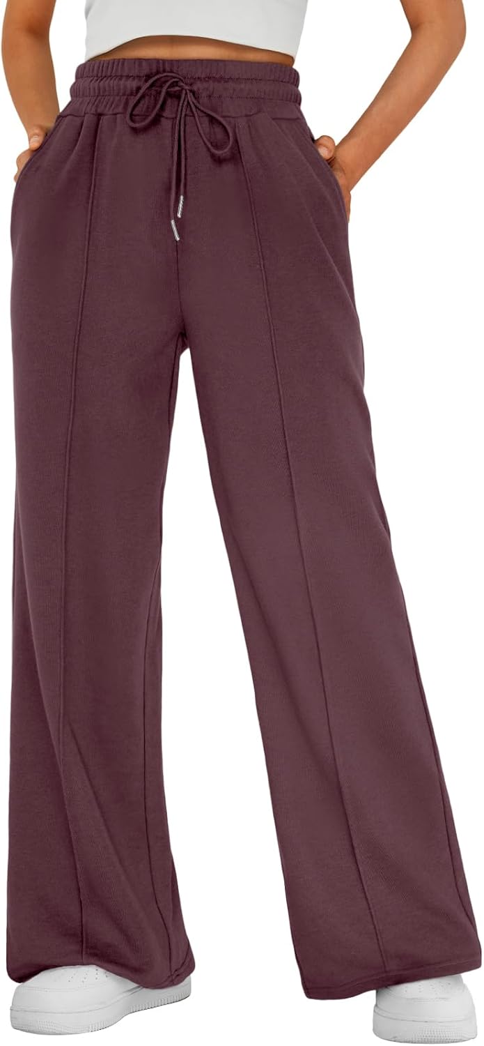 Womens Wide Leg Sweatpants Baggy Lounge Travel Pants Fall