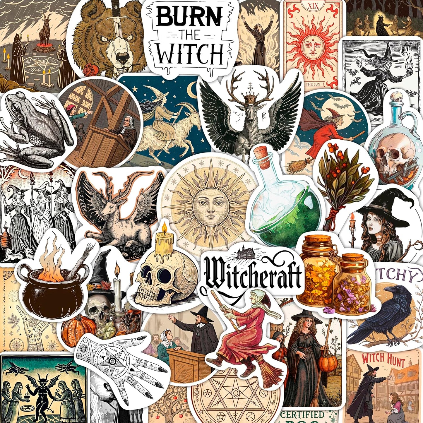 100Pcs Classic Rock Stickers — Rockabilly Guitar & Music Emblems