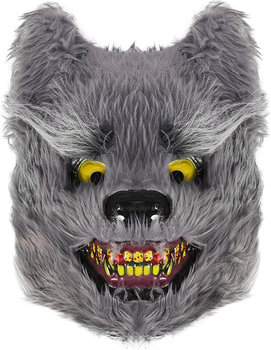 BESSEEK Halloween Scary Mask Bear Rabbit Bunny Mask, Bloody Plush Animal Head Mask, Cosplay Costume Props Halloween Party