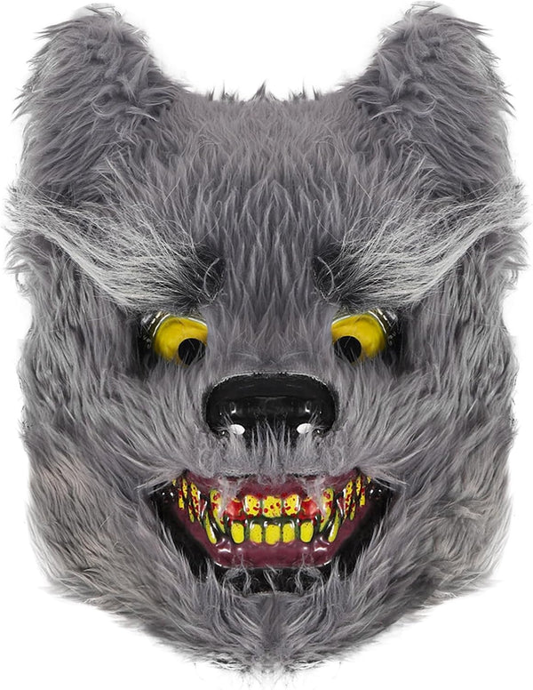 BESSEEK Halloween Scary Mask Bear Rabbit Bunny Mask, Bloody Plush Animal Head Mask, Cosplay Costume Props Halloween Party