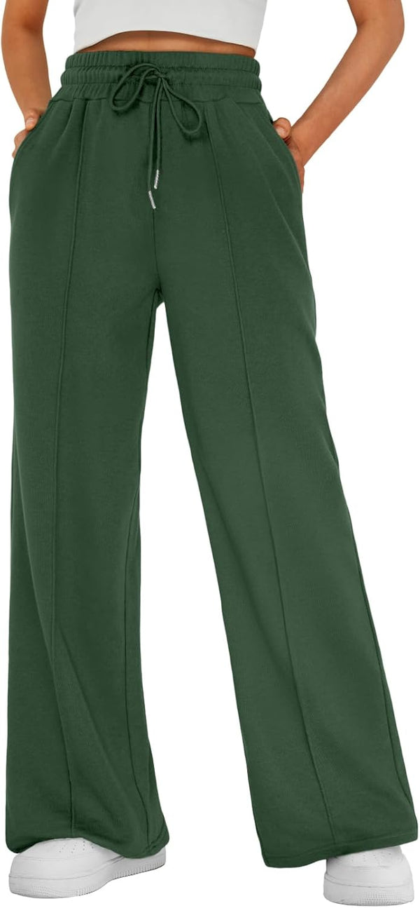 Womens Wide Leg Sweatpants Baggy Lounge Travel Pants Fall
