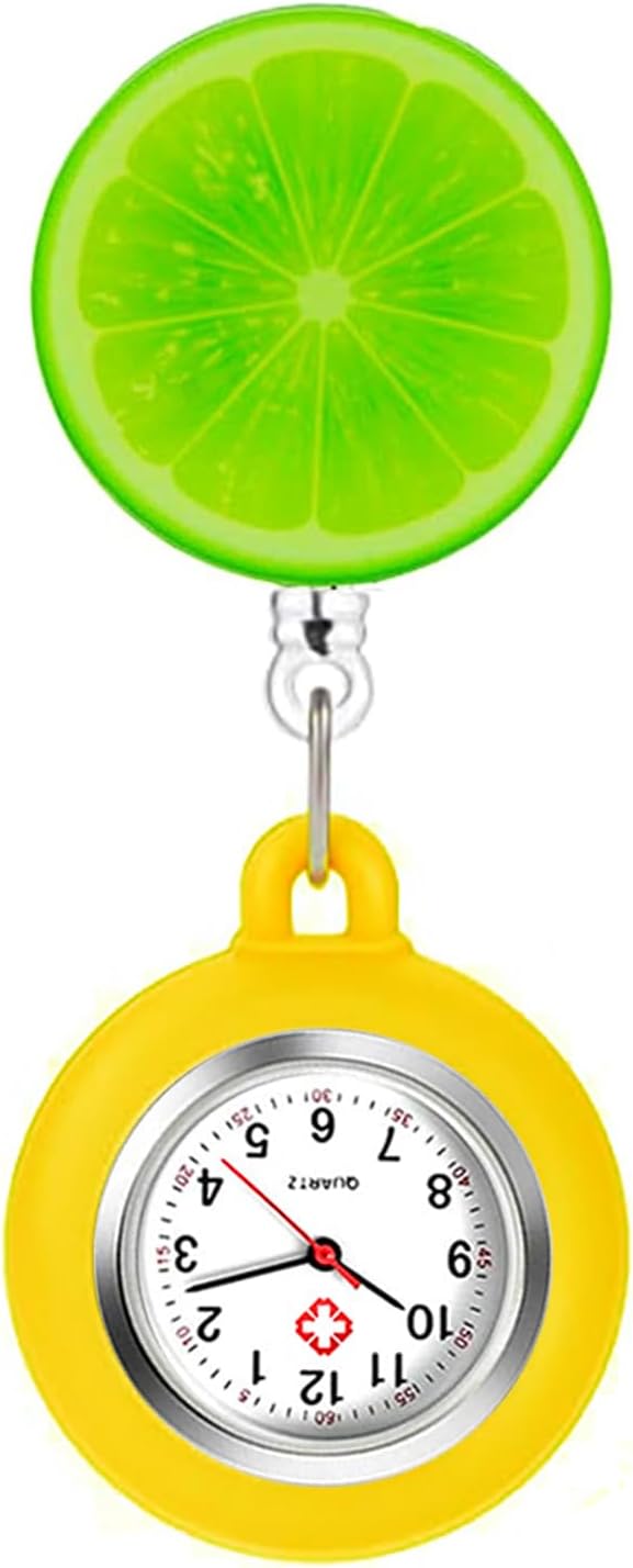 3X Retractable Nurse Watch for Nurses Doctors, Clip-on Hanging Lapel N