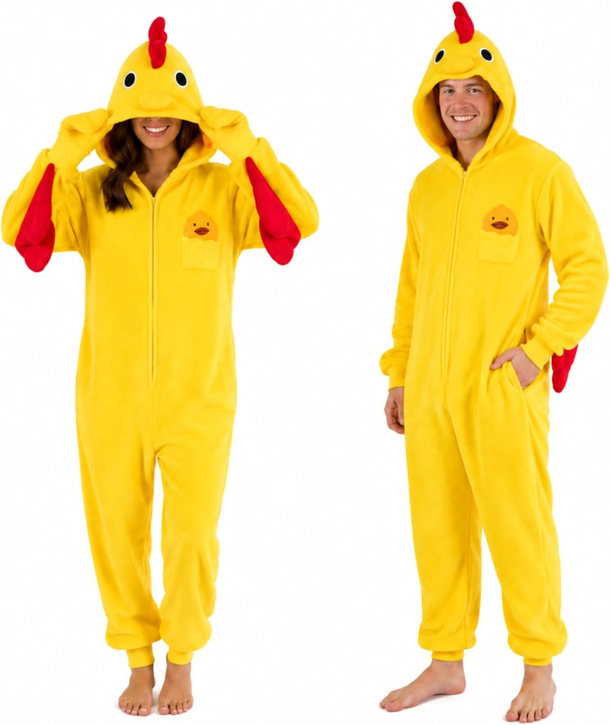 Funziez! Slim Adult Onesie - Food and Animal Costume - One Piece Cosplay Suit for Adults, Women and Men