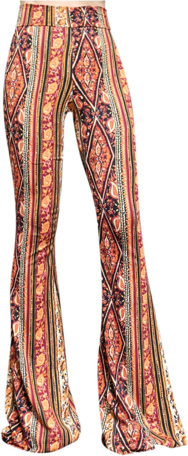 Women's High Waist Wide Leg Long Palazzo Bell Bottom