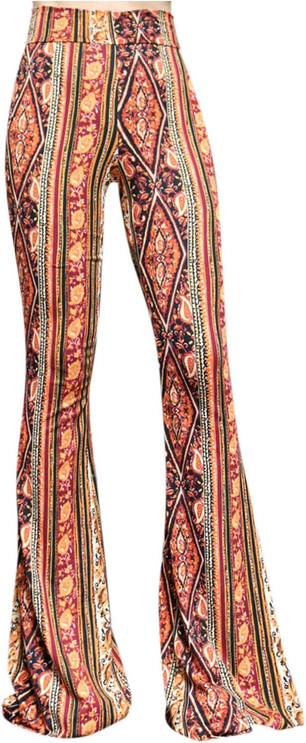 Women's High Waist Wide Leg Long Palazzo Bell Bottom