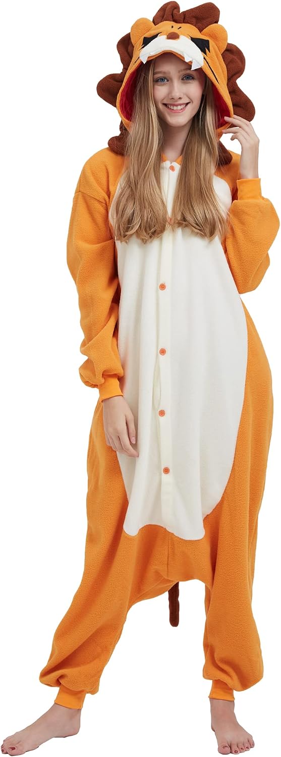 SAMGU Adult Onesie Animal Halloween Cosplay Costume One Piece Pajamas for Women and Men