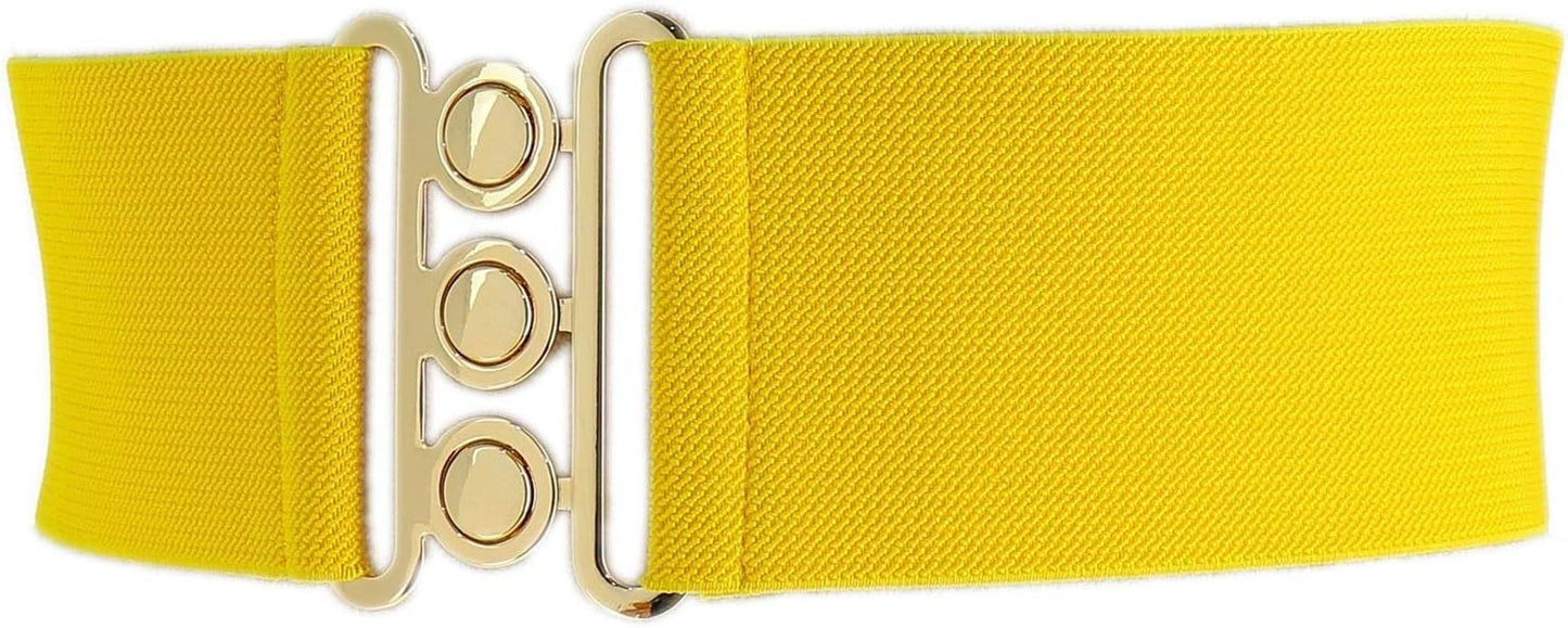 Wide Waist Elasticated Woman Belt Made In France, Gloria