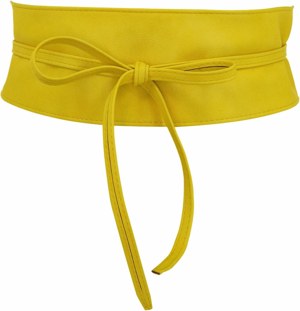 Woman Leatherette Waisband Obi Belt, Mica