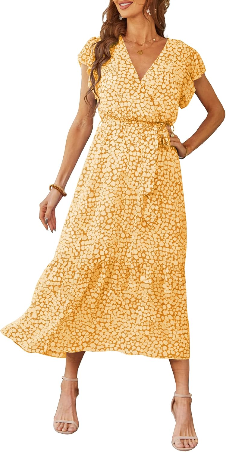 PRETTYGARDEN Women's Summer Floral Boho Maxi Dress