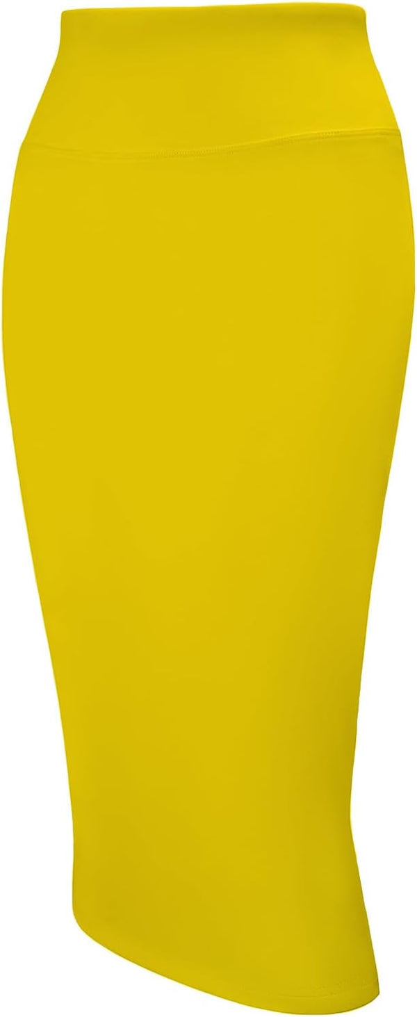 Tapata Women's Office Work Pencil Skirt Stretch High Waist Below Knee Bodycon for Business Casual