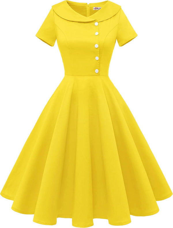 Wedtrend Women's 1950s Vintage Audrey Hepburn Style Cocktail Swing Dresses