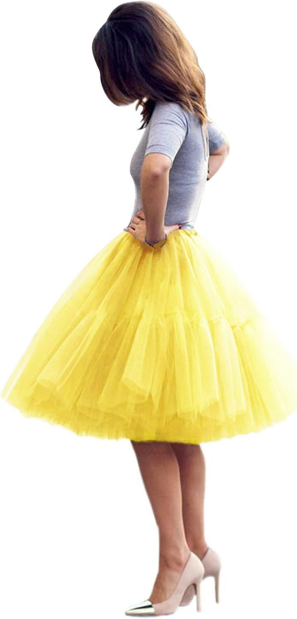 BABYONLINE D.R.E.S.S. Women Tutu Skirt Knee Tulle Skirt Petticoat Skirts Crinoline Rockabilly Tutu Skirts Slip