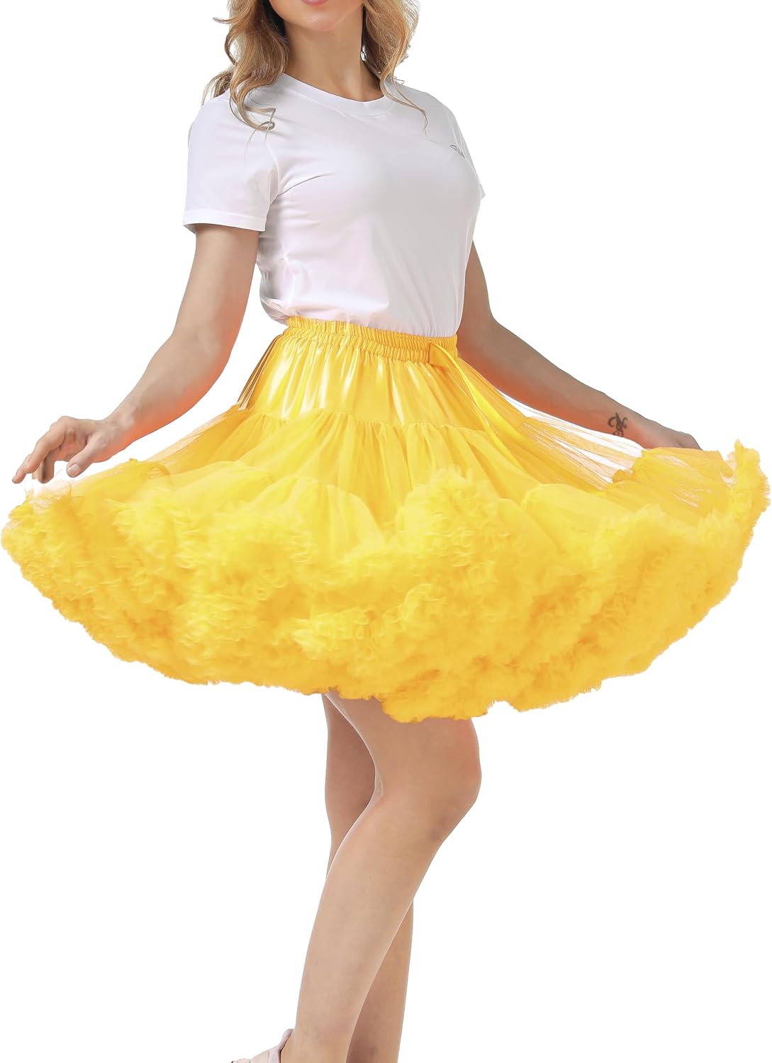 Women's High-Waist Mesh Tulle Petticoat Underskirt — Fluffy Ballet Tutu