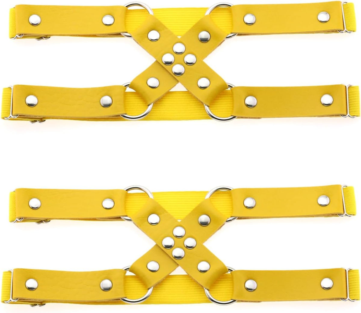 Adjustable Leg Garter Belt, Elastic Punk Cross Thigh Garters for Women, 1 Pair