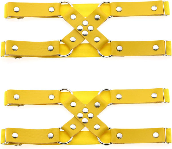 Adjustable Leg Garter Belt, Elastic Punk Cross Thigh Garters for Women, 1 Pair