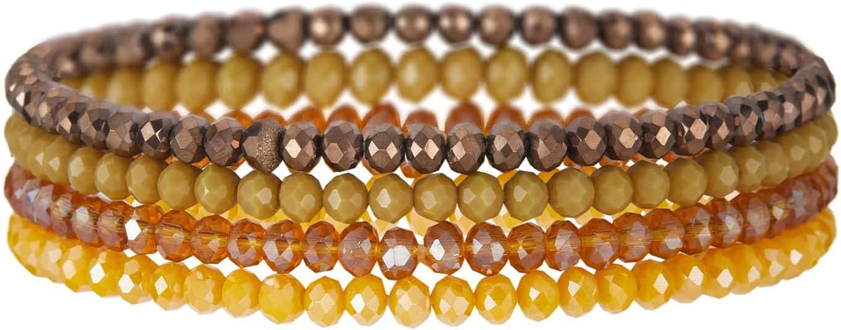 Noessla Beaded Boho Stretch Bracelet Colorful Stackable Crystal Beads Bracelets Trendy Costume Jewelry Mothers Day Gifts for Women