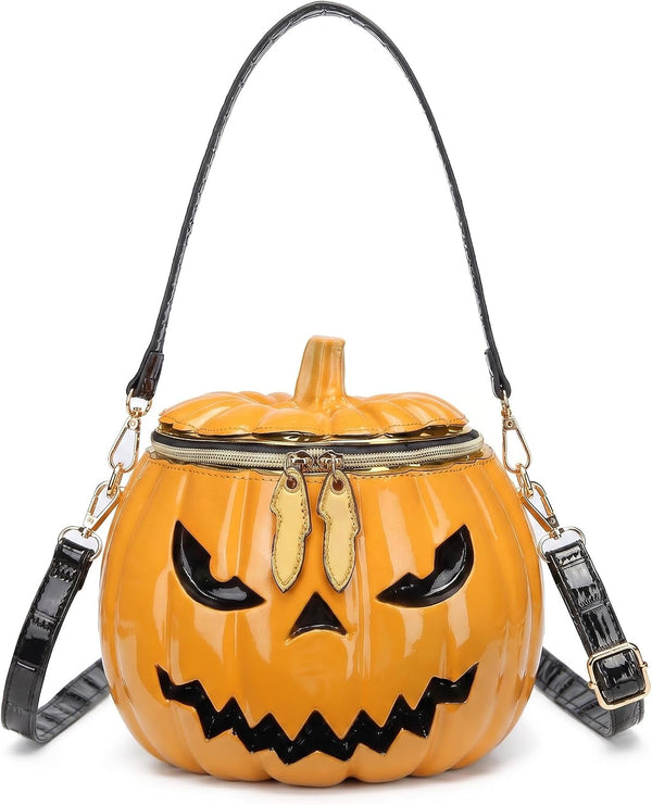 PVC Pumpkin-Shaped Crossbody Shoulder Bag
