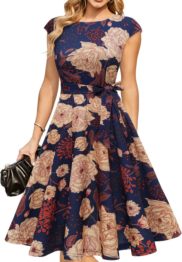 DRESSTELLS Women's Cocktail Dresses, Formal Wedding Guest Church Dress