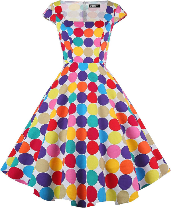 Women's Cocktail Dress 1950s Retro Swing Dress