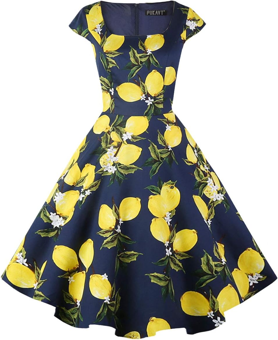 Women's Cocktail Dress 1950s Retro Swing Dress