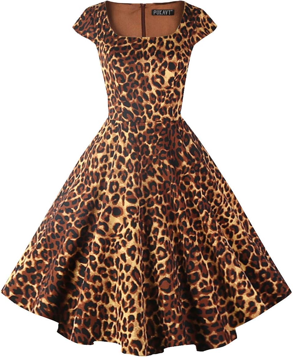 Women's Cocktail Dress 1950s Retro Swing Dress