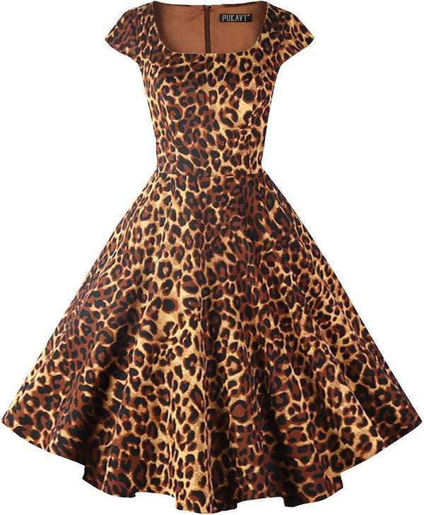Women's Cocktail Dress 1950s Retro Swing Dress