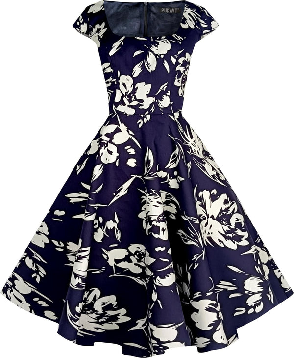 Women's Cocktail Dress 1950s Retro Swing Dress