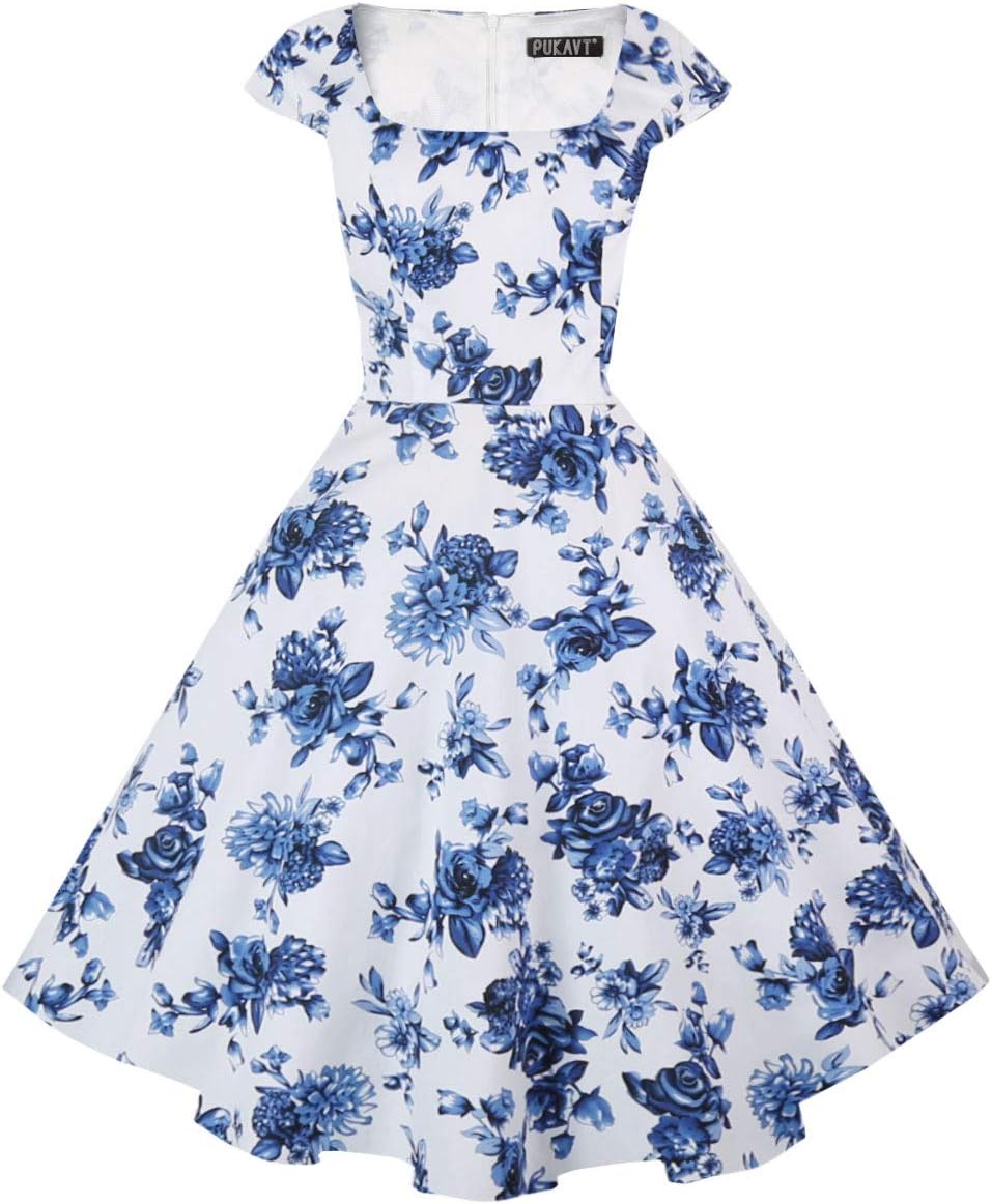 Women's Cocktail Dress 1950s Retro Swing Dress