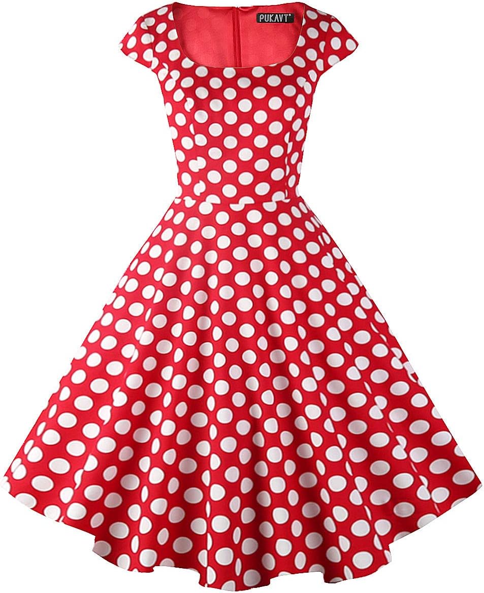 Women's Cocktail Dress 1950s Retro Swing Dress