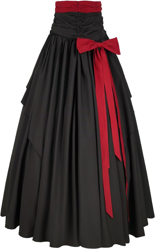 Women's Victorian Skirt Renaissance High Waist Maxi Skirt