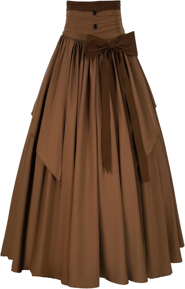 Women's Victorian Skirt Renaissance High Waist Maxi Skirt