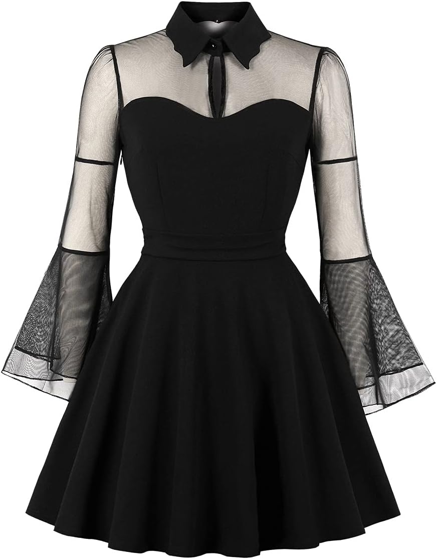 Women's Vintage Polka Dot 1950s Audrey Retro Rockabilly Prom Dress 50's 60's A-Line Cocktail Party Swing Dress