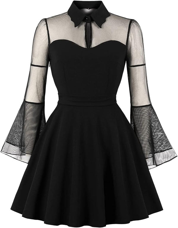 Women's Vintage Polka Dot 1950s Audrey Retro Rockabilly Prom Dress 50's 60's A-Line Cocktail Party Swing Dress