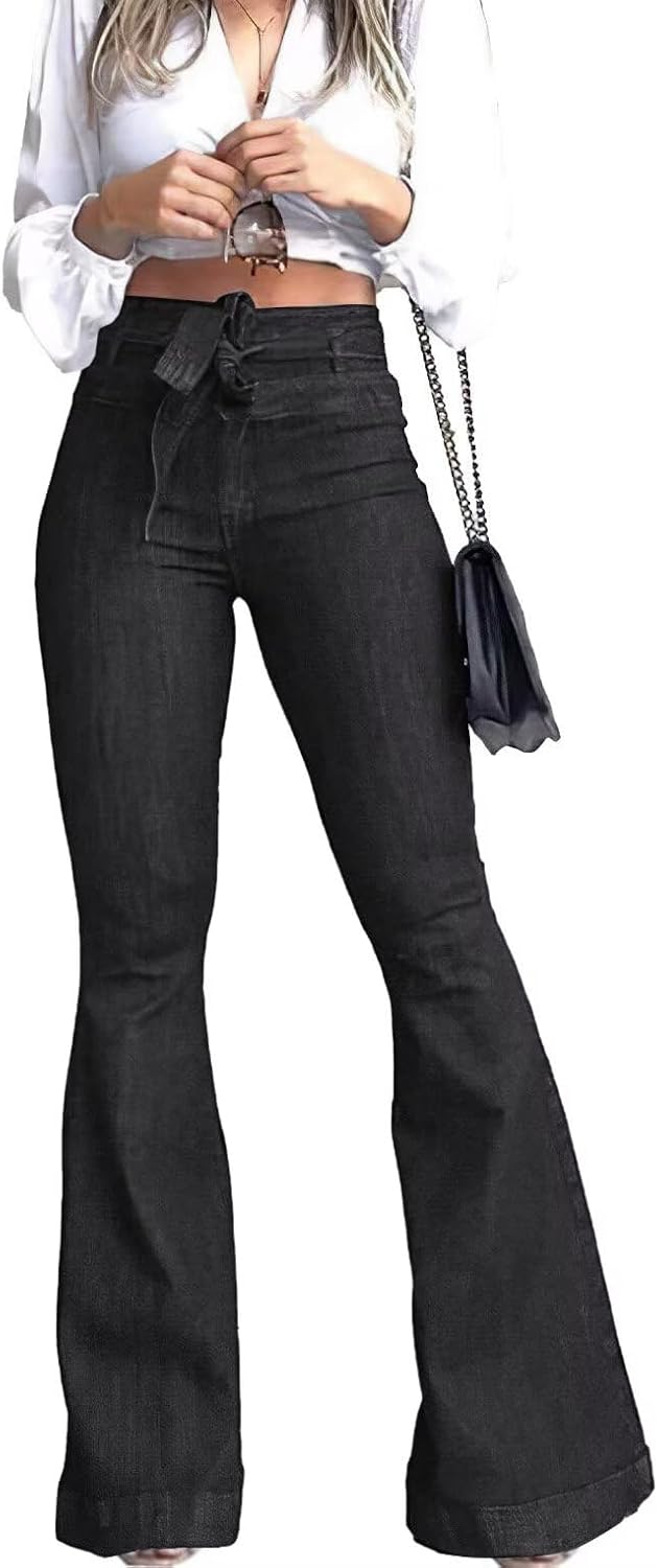 High Waisted Flare Jeans For Women Stretch Wide Leg Jeans
