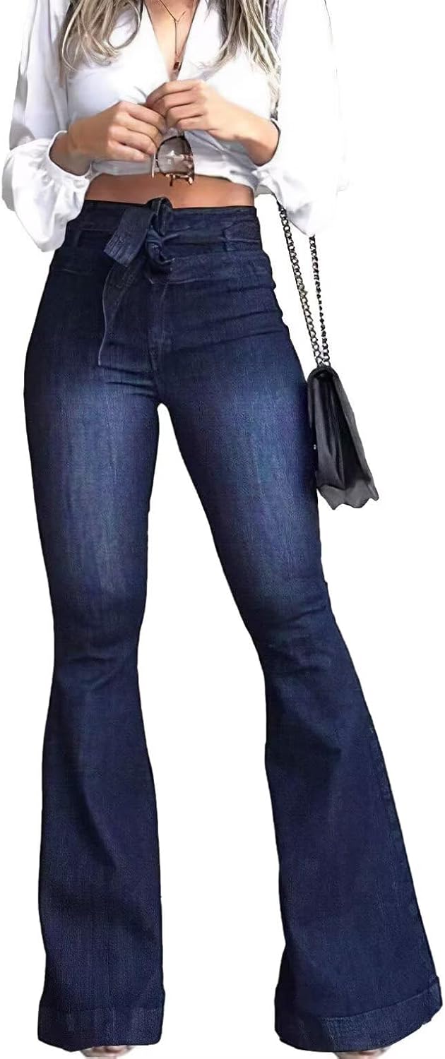 High Waisted Flare Jeans For Women Stretch Wide Leg Jeans