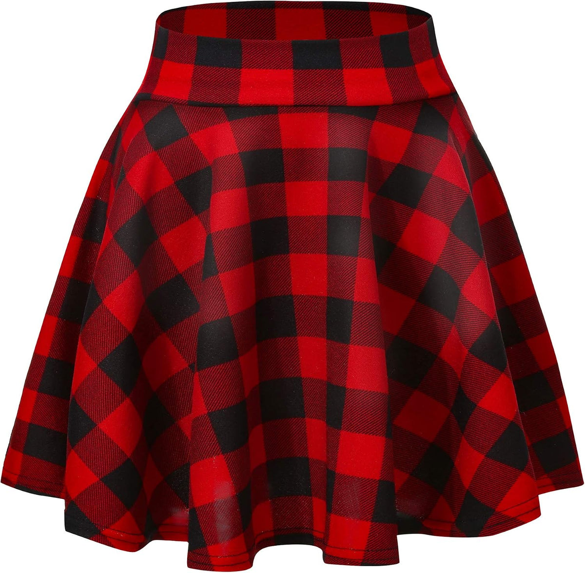 Urban CoCo Women's Basic Versatile Stretchy Flared Casual Mini Skater Skirt Main image