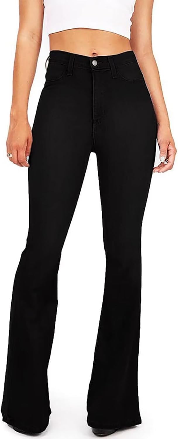 High Waisted Flare Jeans For Women Stretch Wide Leg Jeans