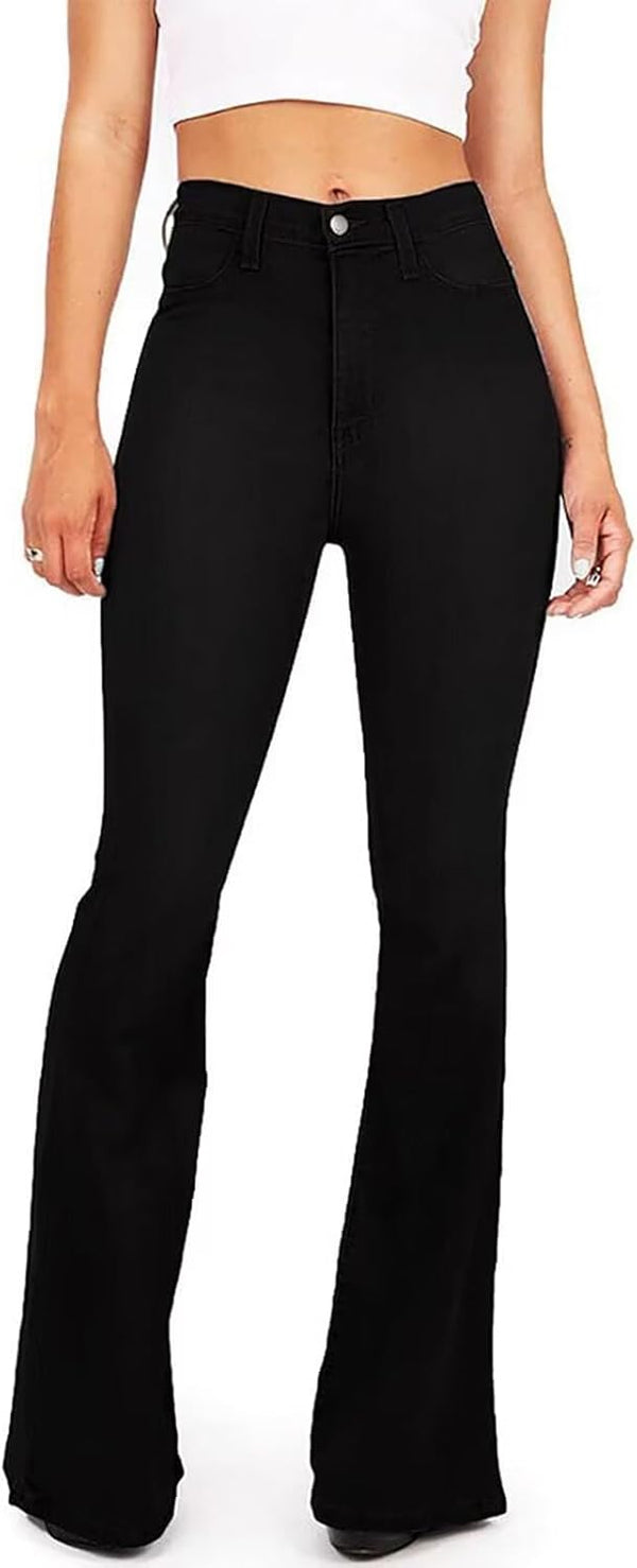 High Waisted Flare Jeans For Women Stretch Wide Leg Jeans