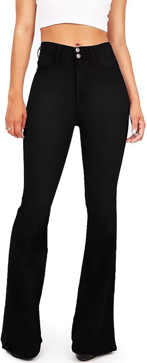 High Waisted Flare Jeans For Women Stretch Wide Leg Jeans